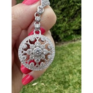 Judith Ripka Sterling Silver Pave Enhancer Pendant